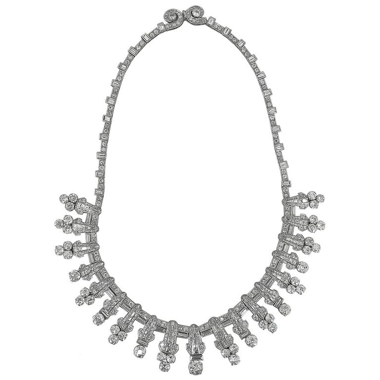 Platinum Diamond Necklace For Sale At 1stDibs platinum-diamond-necklace-for-sale-at-1stdibs