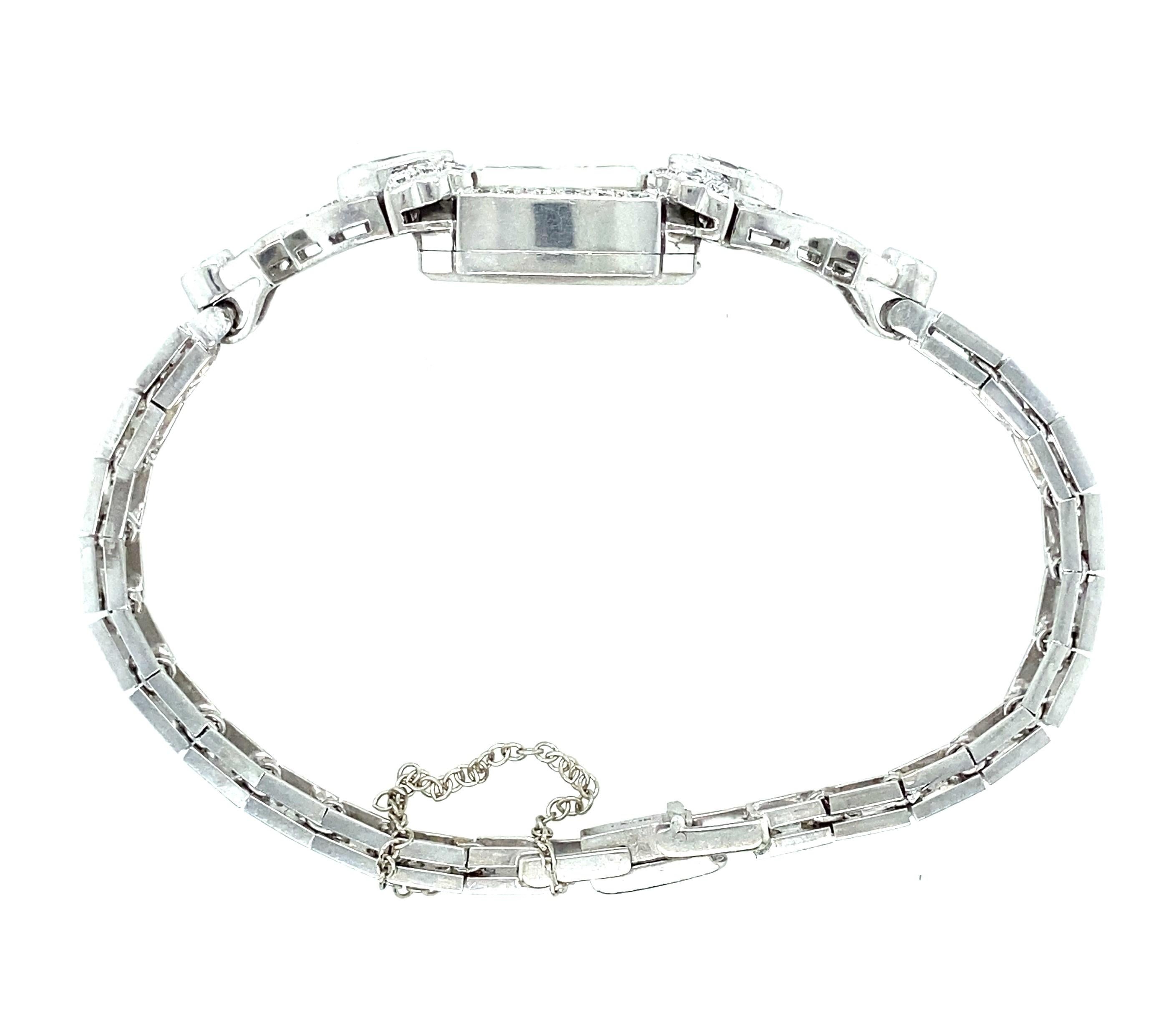 Women's or Men's Platinum Diamond, Opal, and Pearl Shake Bracelet Reimagined 1950s Watch