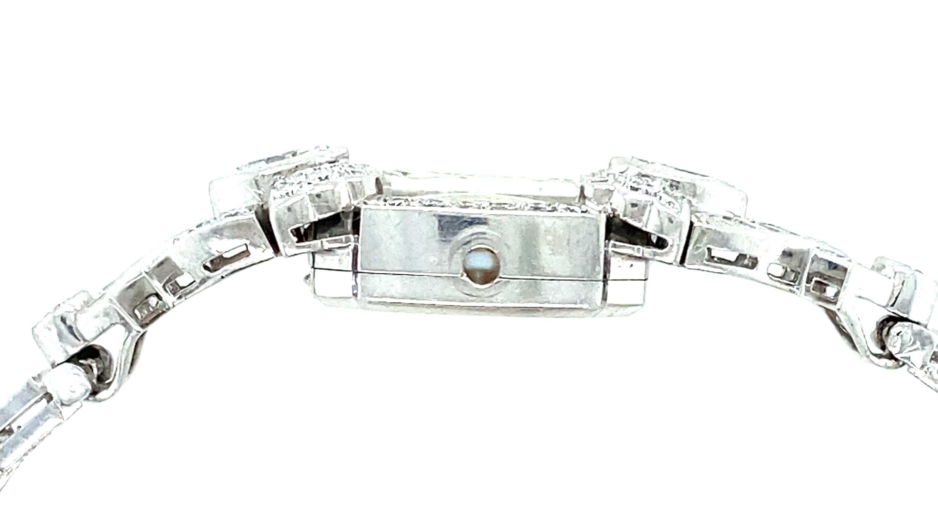 Platinum Diamond, Opal, and Pearl Shake Bracelet Reimagined 1950s Watch 1