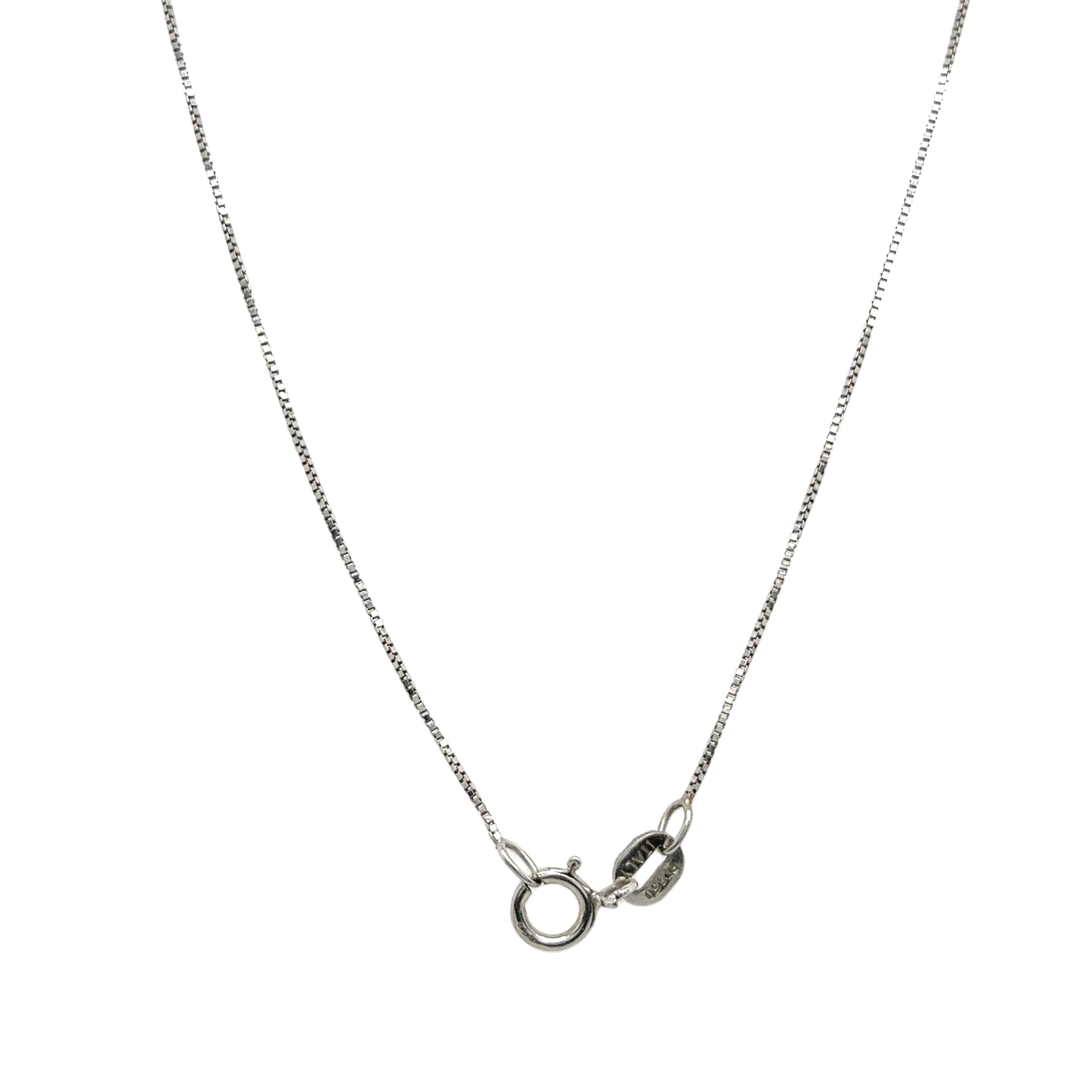 Platin-Diamant-Anhänger aus Platin mit rundem 0,20 Karat Diamanten im Brillantschliff (Rundschliff)