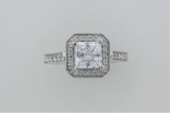 Platinum Diamond Precision Set Halo Style Flush Fit Ring Mounting