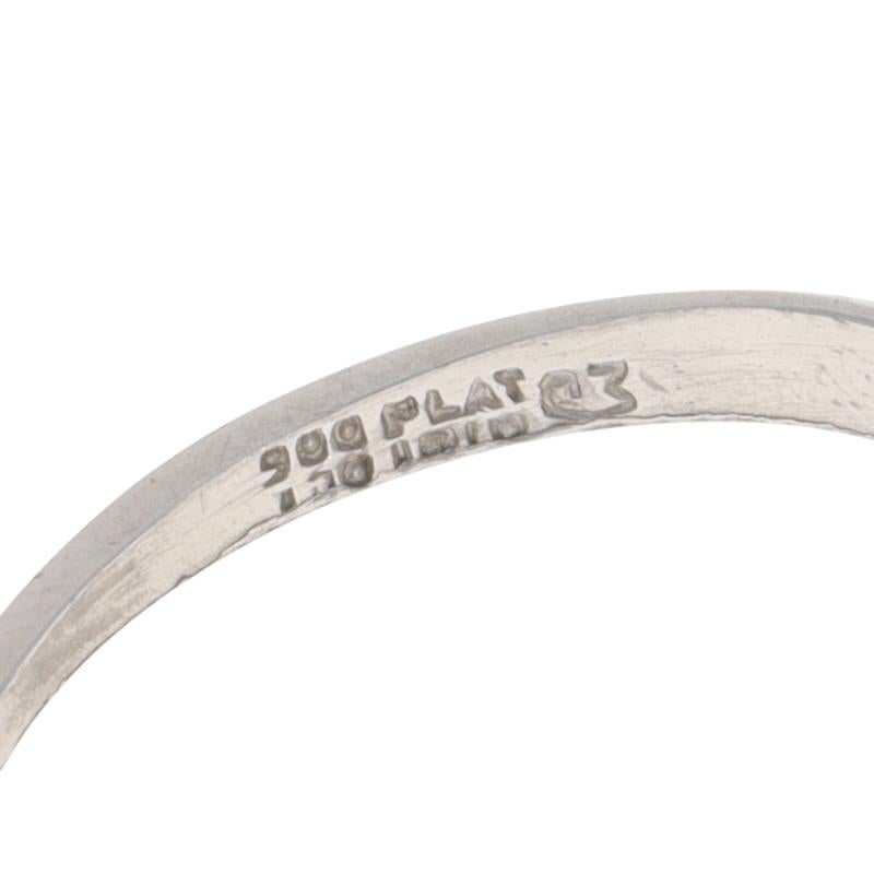 Anello di fidanzamento in platino con diamante retrò - 950 Transitional .54ctw Vintage in vendita 2