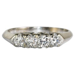 Platinum Diamond Ring 0.50 ct, 3.8g