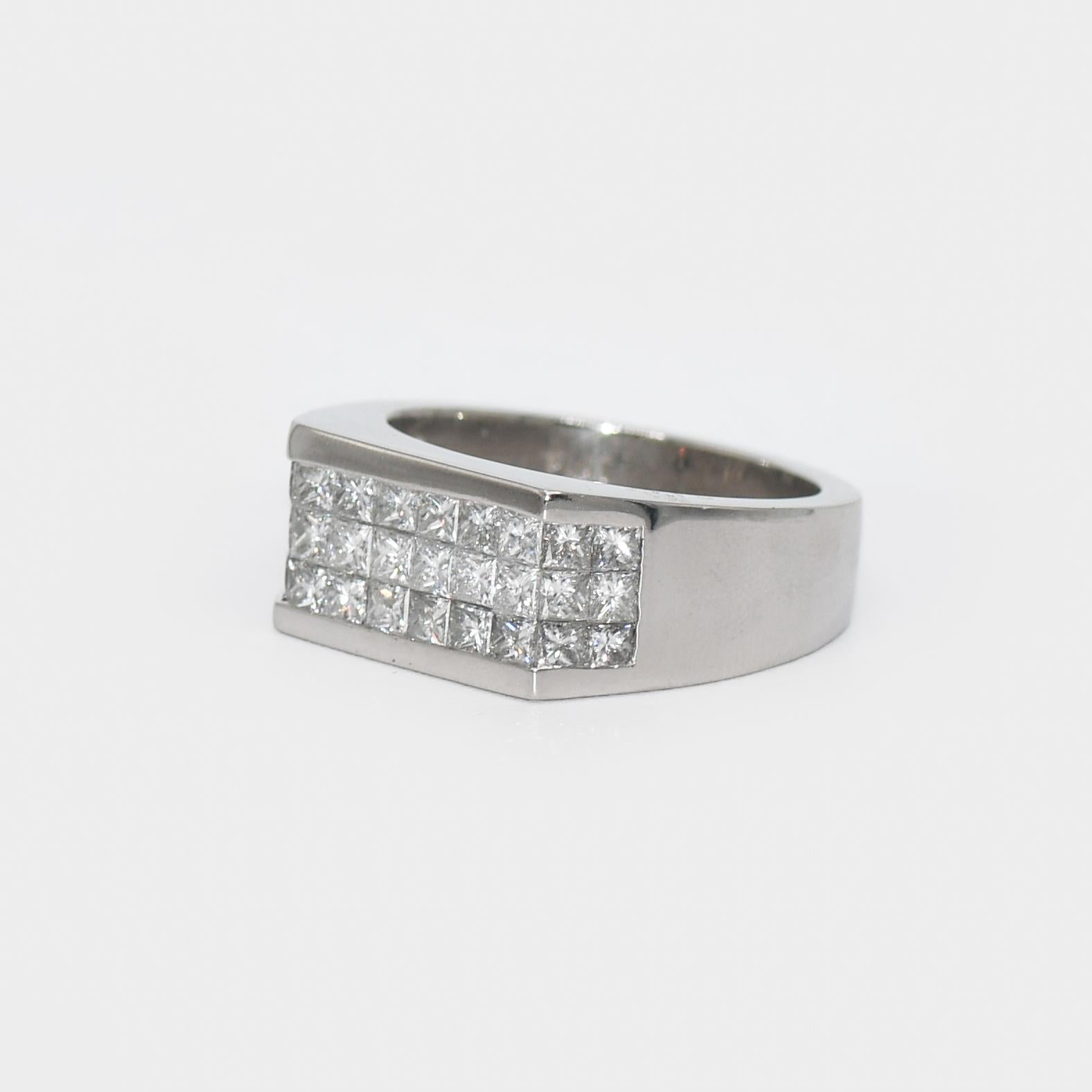 Platinum Diamond Ring 2.00tdw, 27.2g For Sale 1