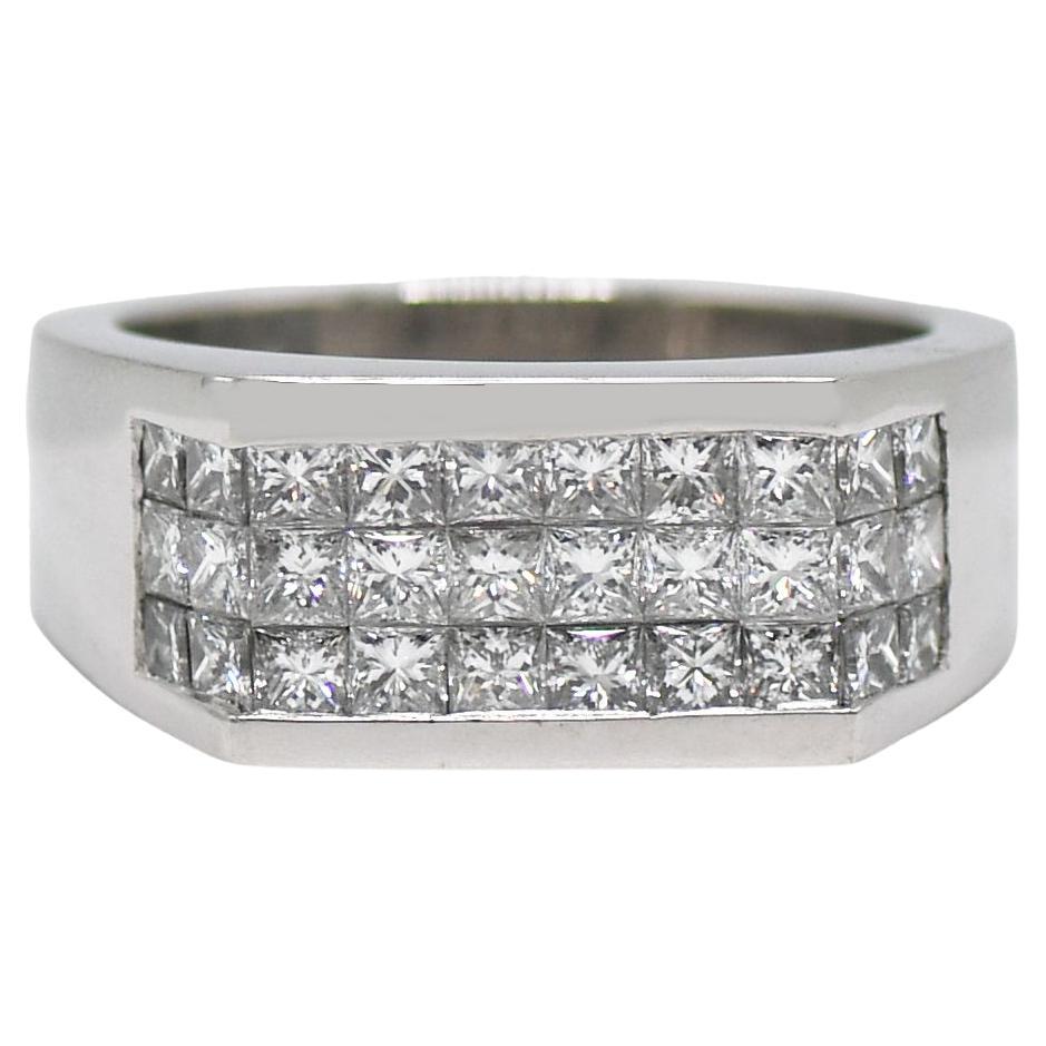 Platinum Diamond Ring 2.00tdw, 27.2g For Sale