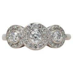 Vintage Platinum Diamond Ring, .50tdw, 6.9g