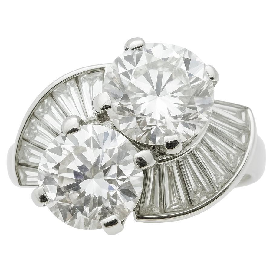 Anello con diamante in platino - incastonatura classica in platino 950 con diamante Nature in vendita