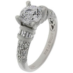 Platinum Diamond Ring Containing 1.68 Carat of Diamonds