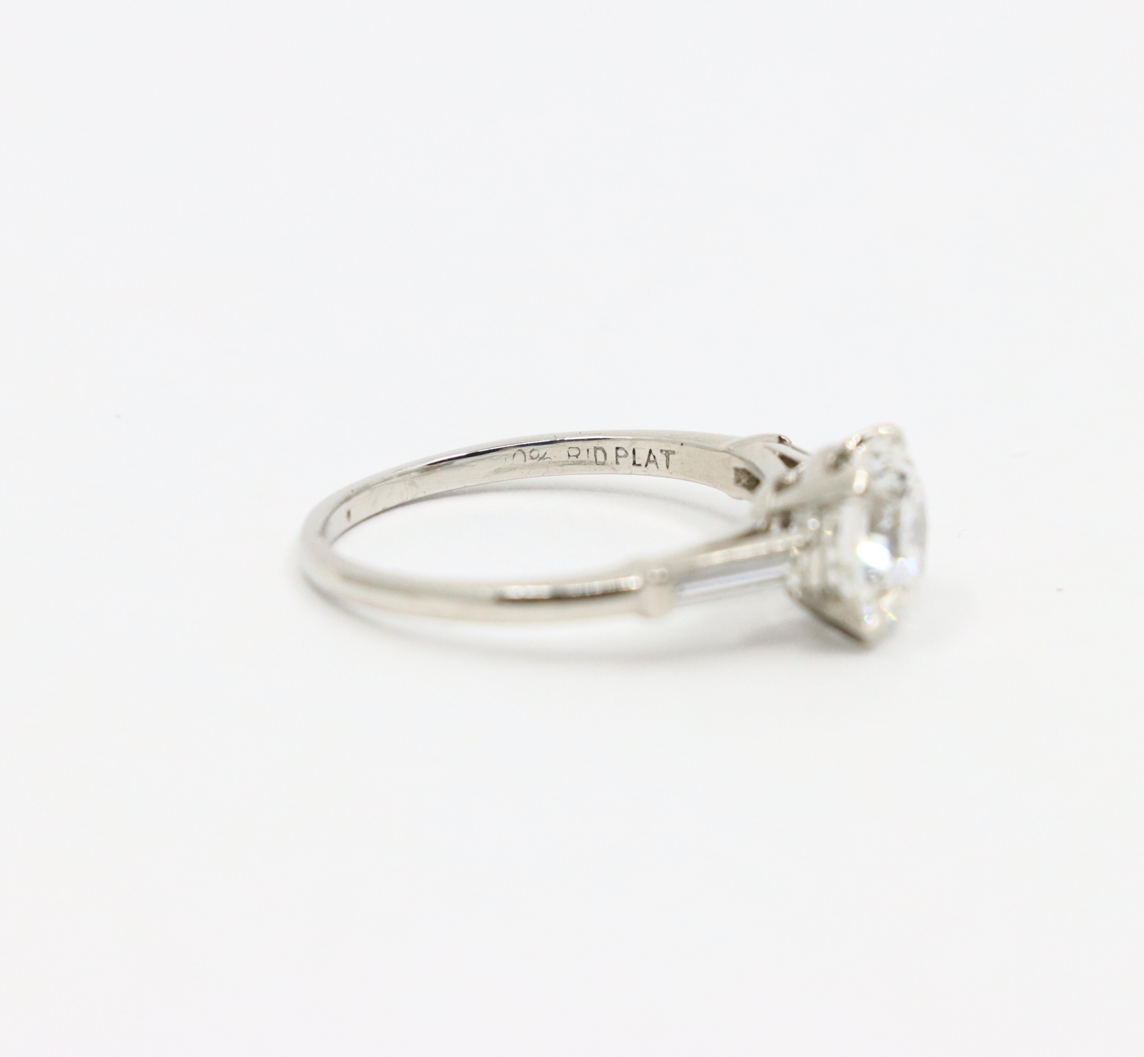 Platinum Diamond Ring For Sale 5