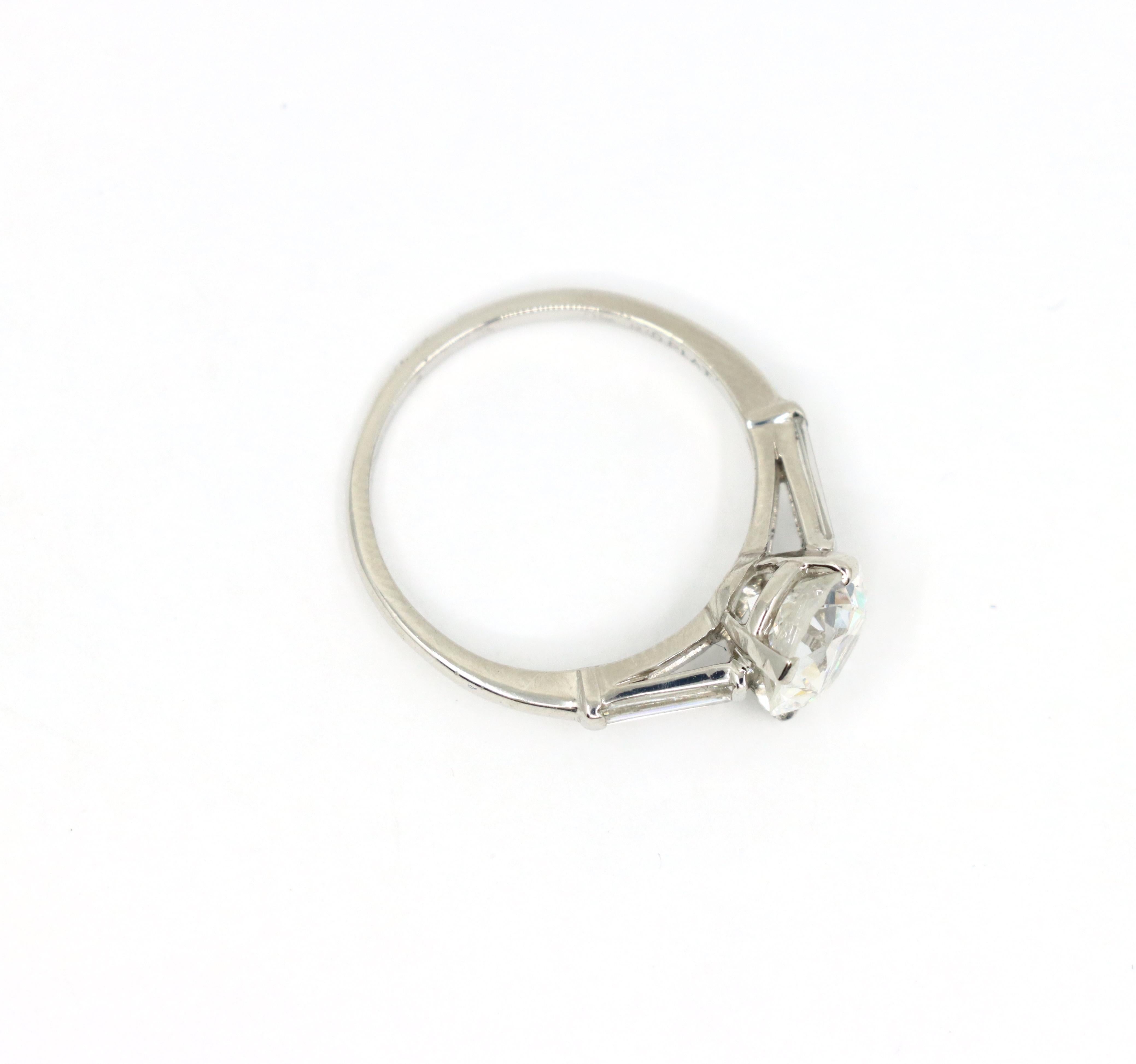 Platinum Diamond Ring For Sale 4