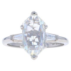 Anello con diamante in platino - Brilliante esagonale da 2,21ctw GIA - Fidanzamento