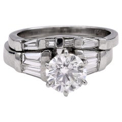 Bague de diamant en platine