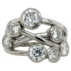Platinum Diamond Ring, Set With 2.20ct Round Brilliant Natural Diamond