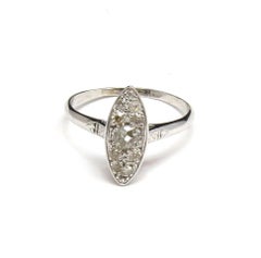 Platinum Diamond Ring with Old Miner Diamonds