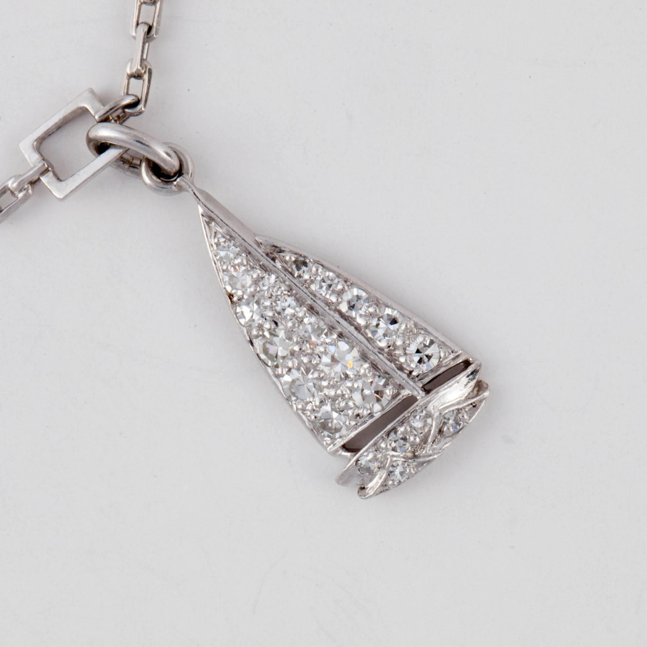 Women's or Men's Platinum Diamond Ruby Sapphire Charm Bracelet