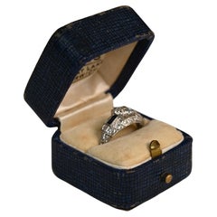 Art Deco Style Engagement Ring. GIA 0.80ct Old Euro Diamond Ring Platinum H VS1