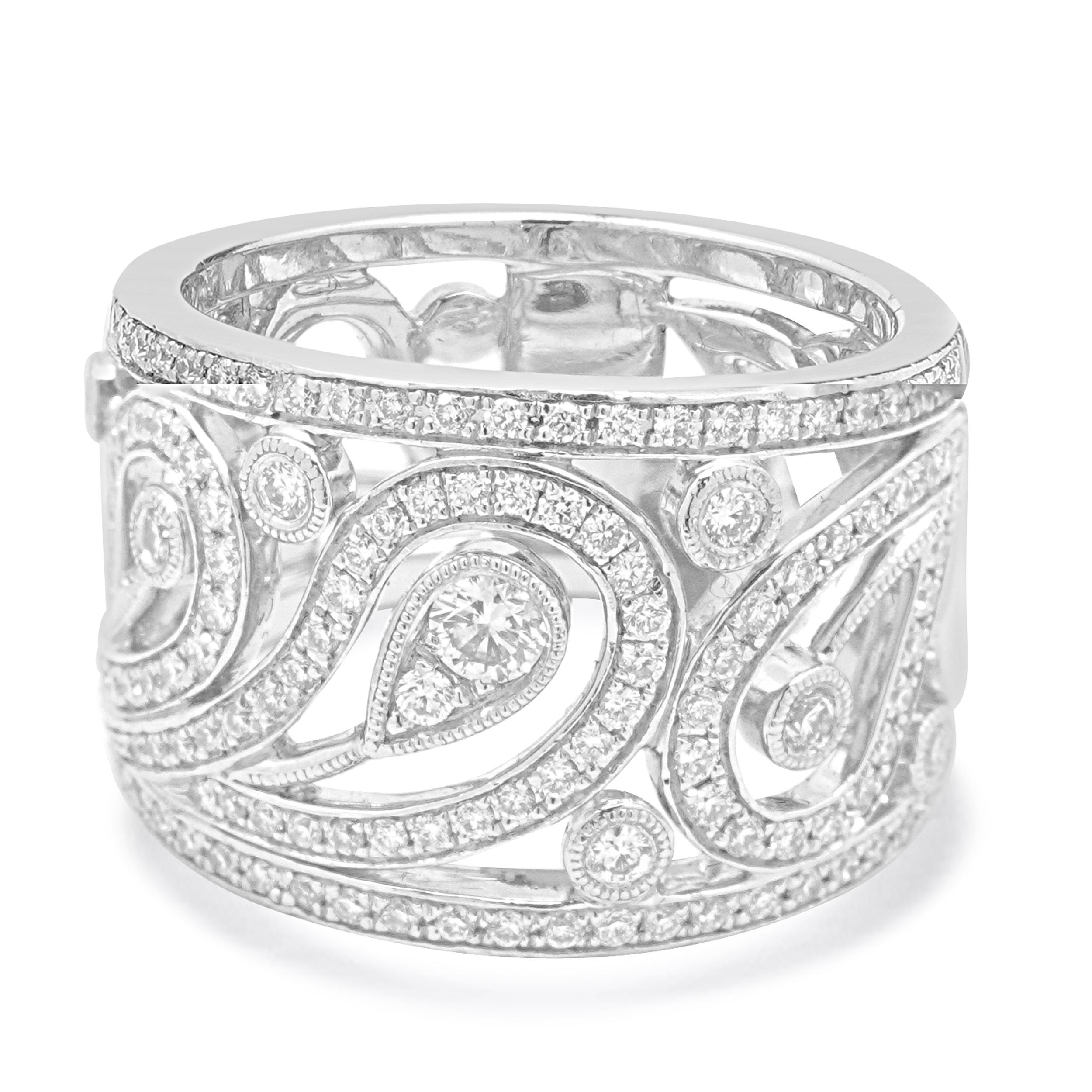 Anillo de diamantes en platino