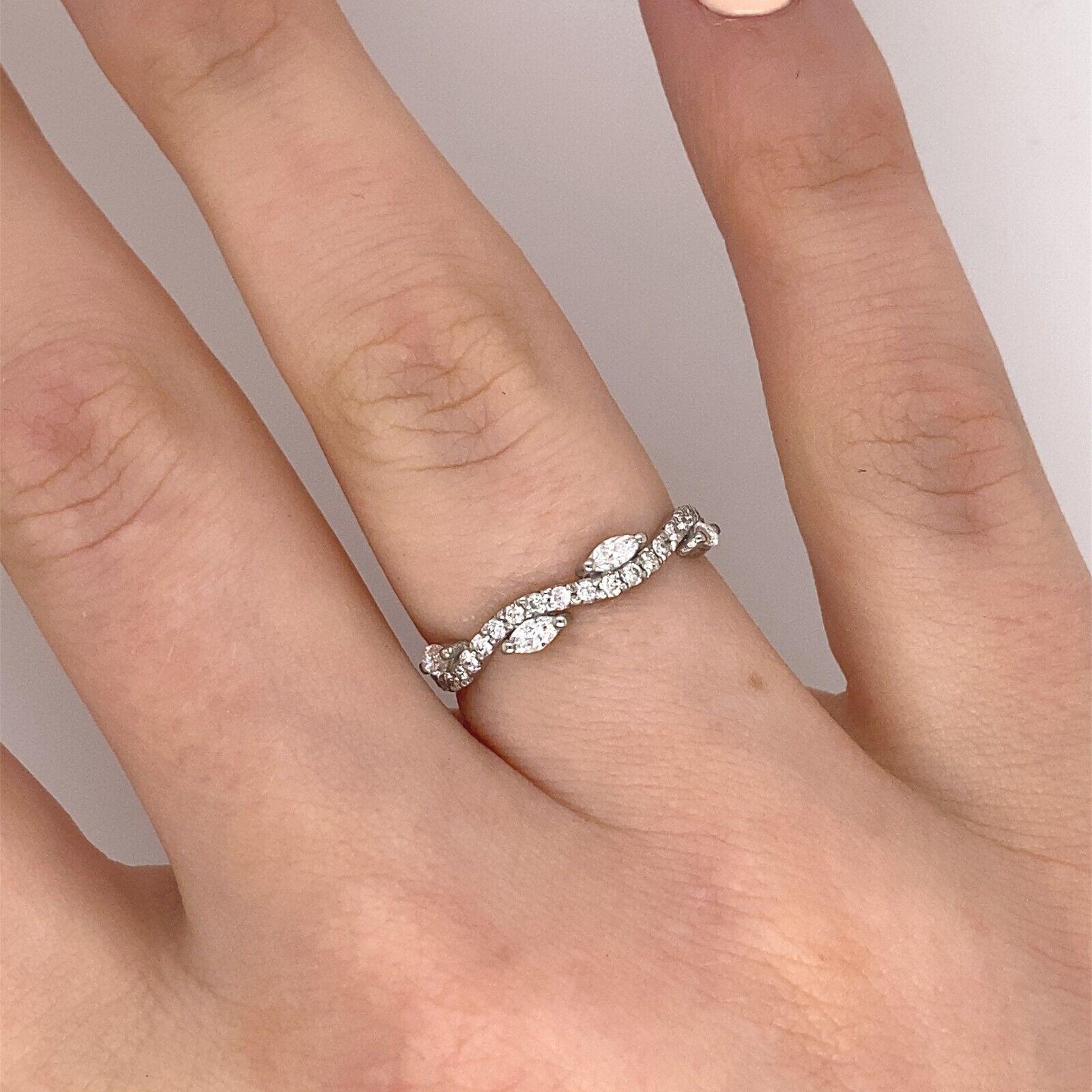 Platinum Diamond Set Eternity/Wedding Ring Set with 0.55ct Diamonds For Sale 2