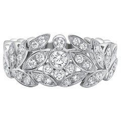 Platinum Diamond-Set Ring with .64 Carats of Diamonds