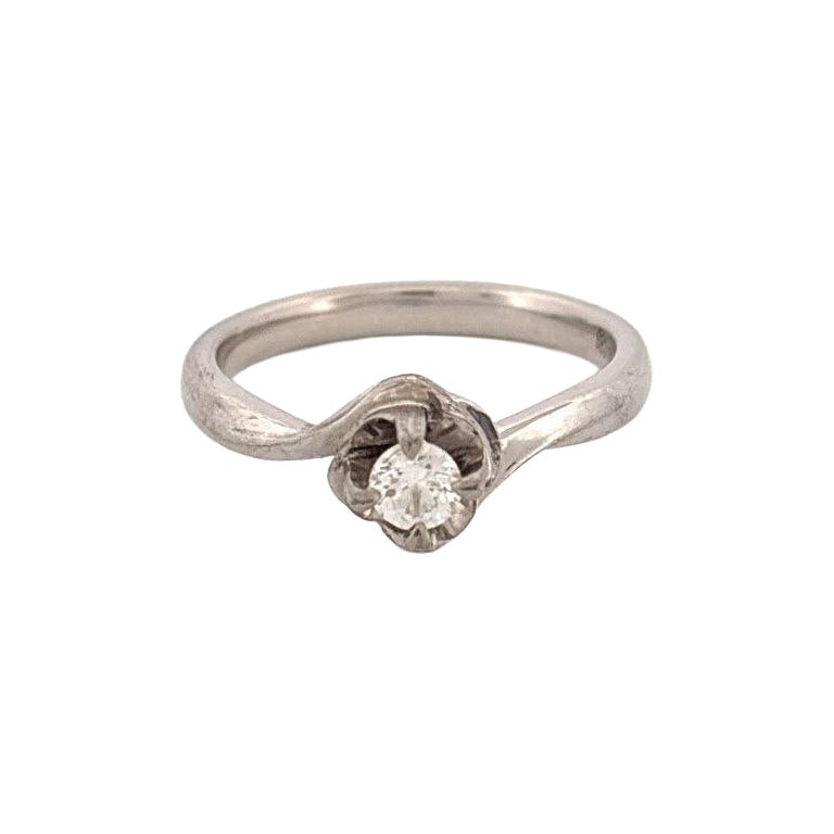 Platinum Diamond Solitaire 0.17ct G SI im Angebot