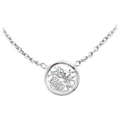 Platinum Diamond Solitaire Pendant