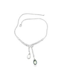 Platinum, Diamond & South Sea Pearl Necklace