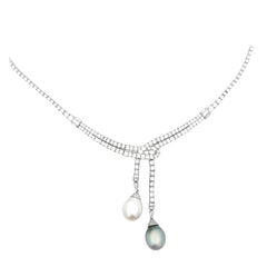 Platinum, Diamond 
South Sea Pearl Necklace