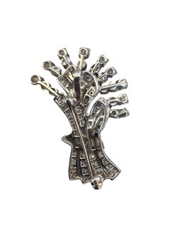 Platinum Diamond Spray Brooch, Circa 1950s