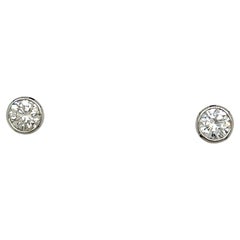 Orecchini di platino con diamante, 0,50ct