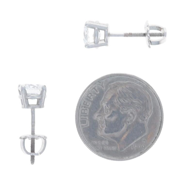 Donna Orecchini in platino con diamanti - 950 tondi e brillanti 1,50ctw GIA - forati in vendita