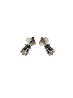 Platinum Diamond Stud Screwback Earrings #24329