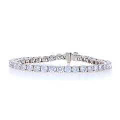 Platinum Diamond Tennis Bracelet 7" - 90% Round Brilliant 11.06ctw