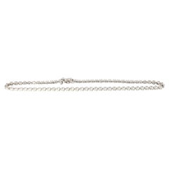 Platinum Diamond Tennis Bracelet. PT850 round diamond Tennis bracelet. 1CTW
