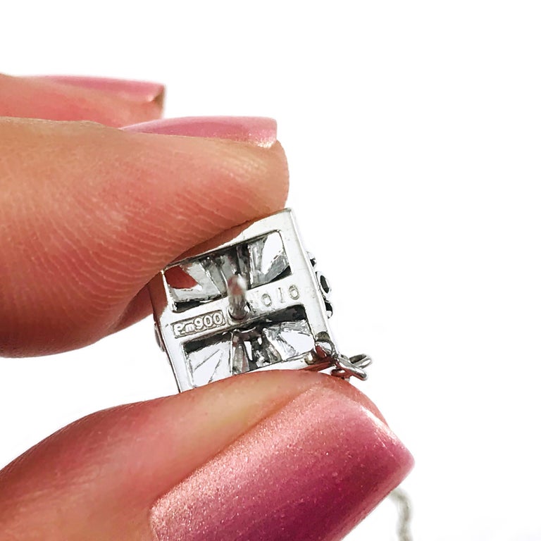 Platinum Diamond Tie Tack, Chain For Sale at 1stDibs tie tack with chain