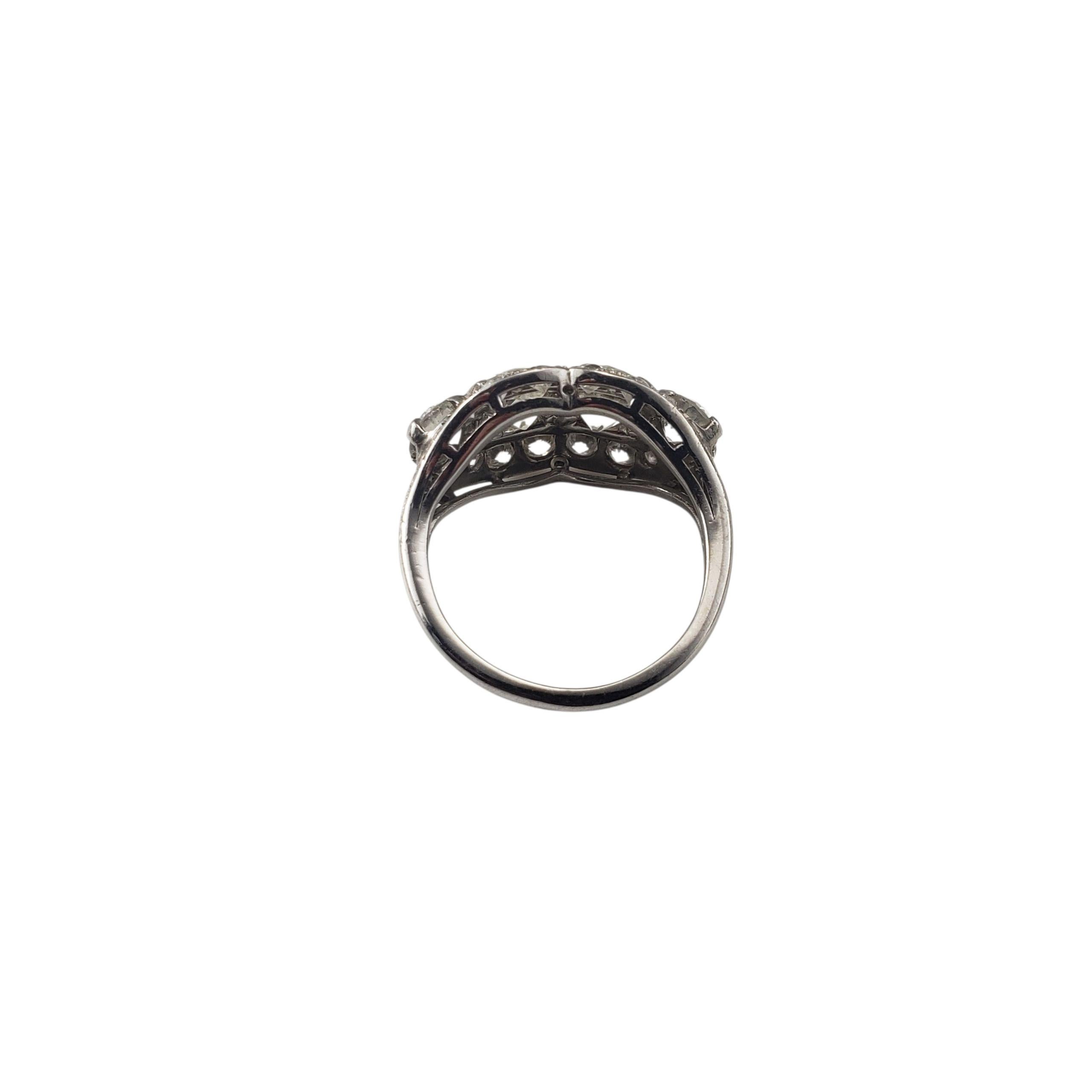 Anello di fidanzamento in platino con diamante in stile vintage misura 5,75  #22385 In condizioni buone in vendita a Washington Depot, CT