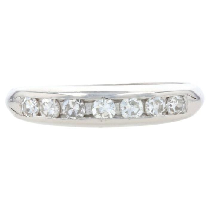 Alliance en platine avec diamant Vintage - 900 Single Stone Ring .35ctw Seven-Stone Ring en vente