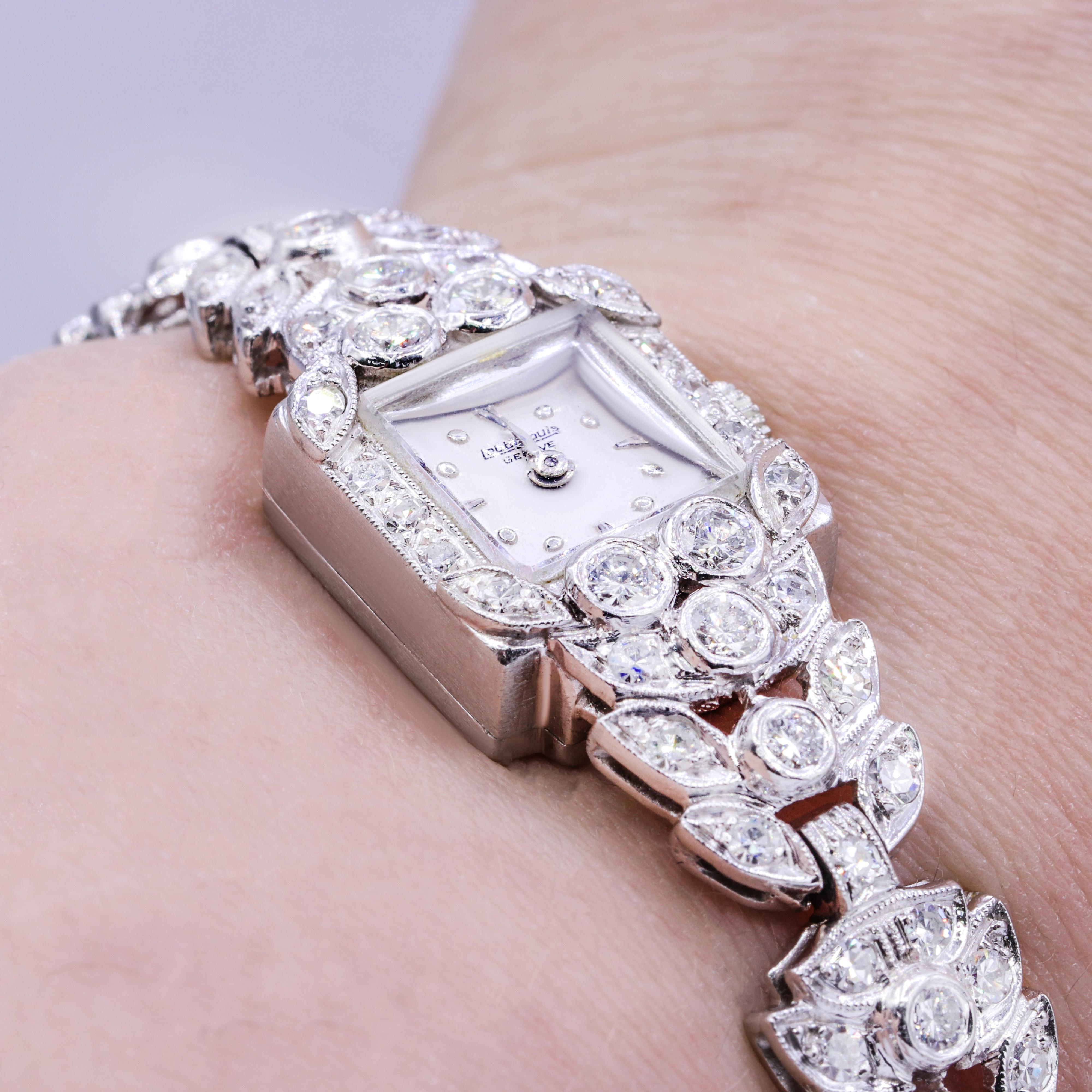 Uhr aus Platin mit Diamanten im Zustand „Neu“ im Angebot in New York, NY
