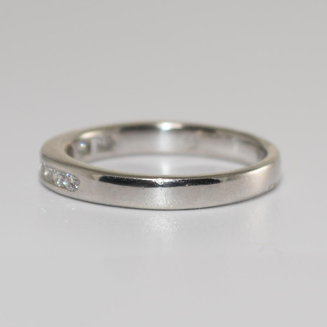 Platinum Diamond Wedding Band 0.30ct In Excellent Condition In Laguna Beach, CA
