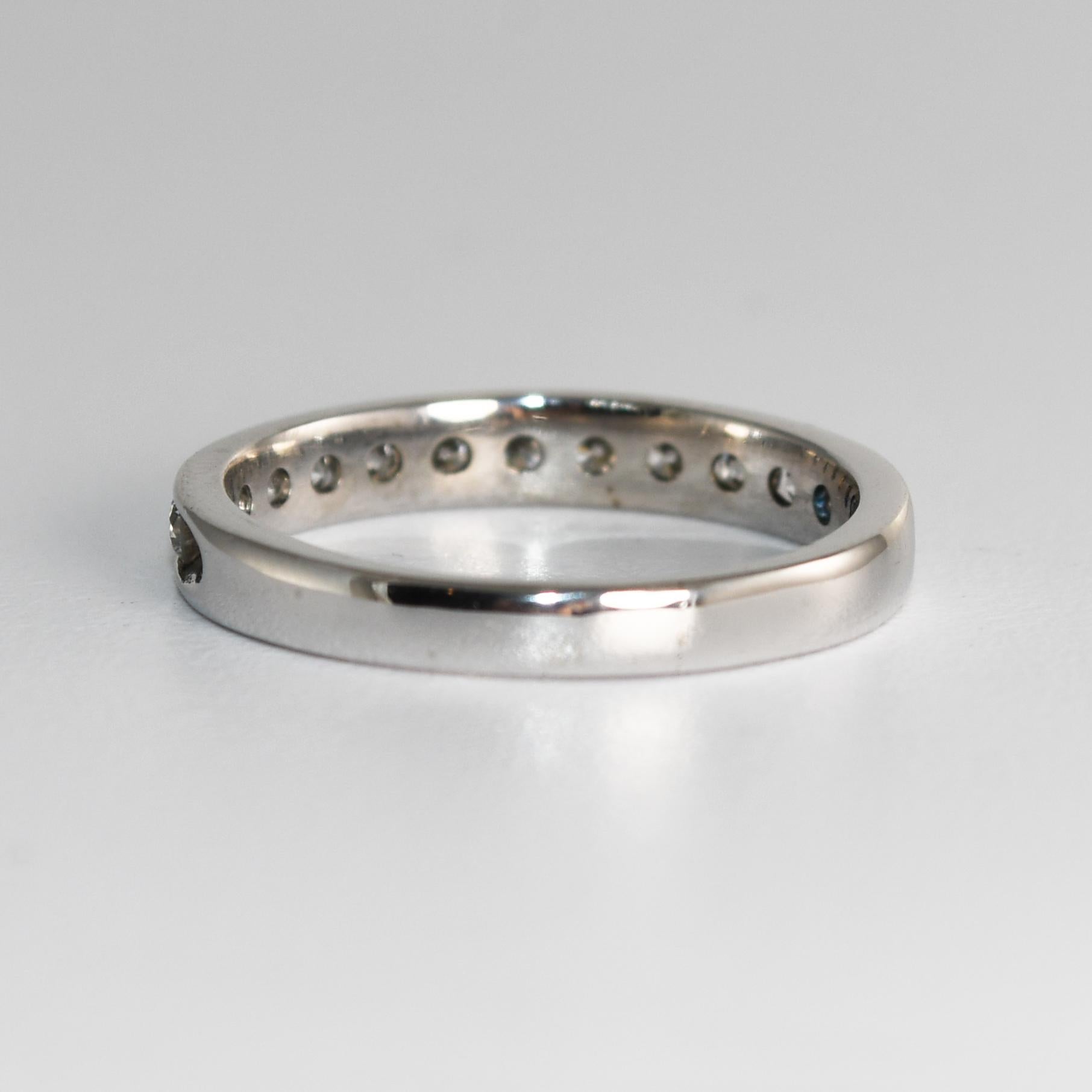 Platinum Diamond Wedding Band 0.33ct For Sale 1