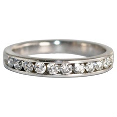 Vintage Platinum Diamond Wedding Band 0.33ct