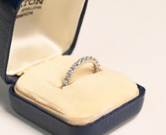 Platinum Diamond Wedding Band. 1.50ct Old European Diamond Eternity Band 2.54mm