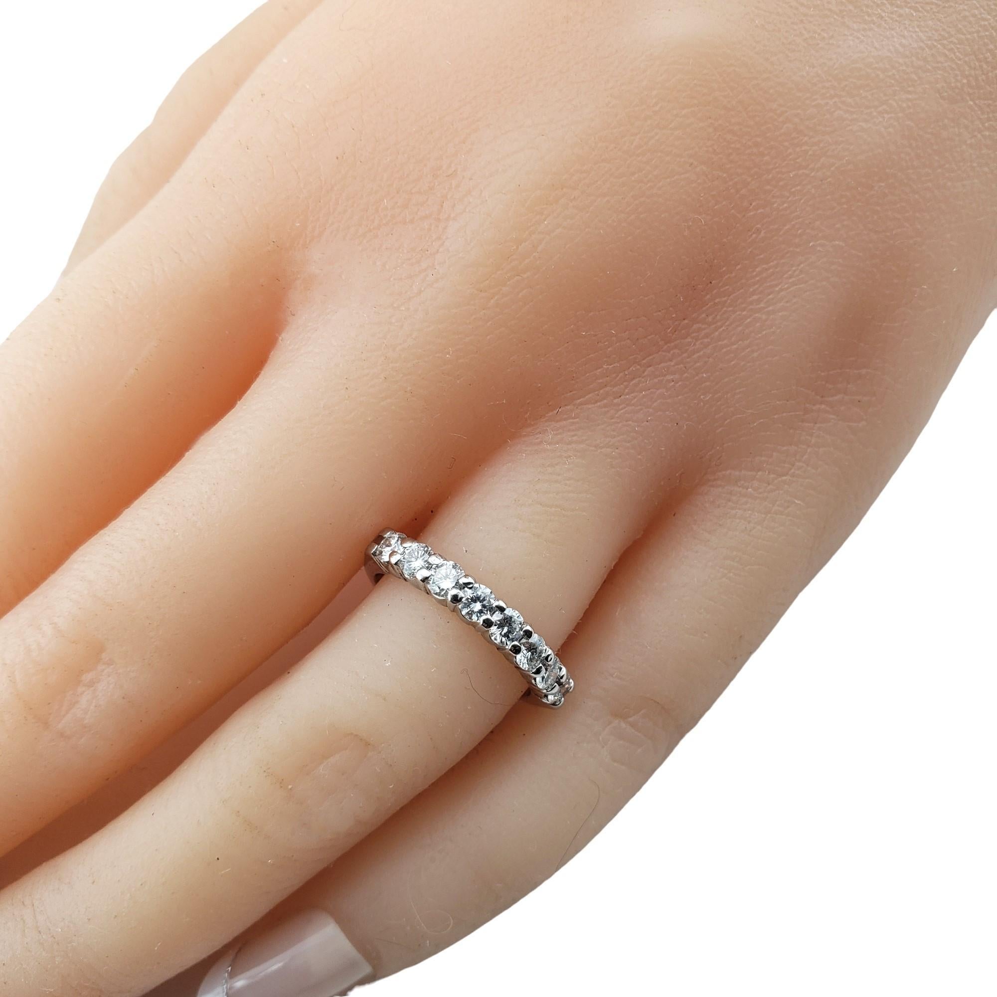 Platinum Diamond Wedding Band Ring Size 4.5 #15790 For Sale 3