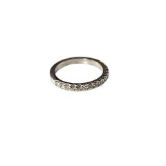 Platinum Diamond Wedding Band Ring Size 6.5 #15273