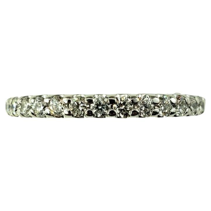 Platinum Diamond Wedding Band Ring Size 6.5 #15273 For Sale