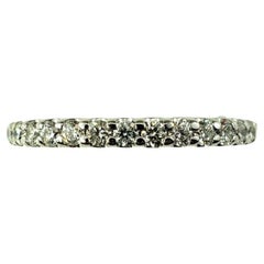 Vintage Platinum Diamond Wedding Band Ring Size 6.5 #15273