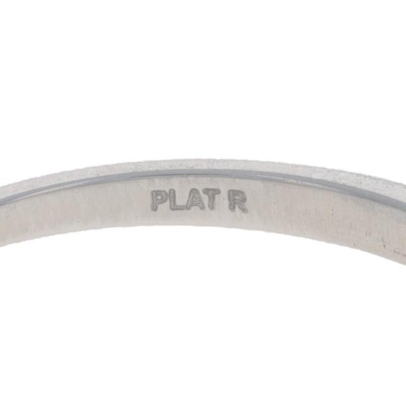 Platin-Diamant-Ehering - Runder Brillant 0,24ctw Sechs-Stein-Ring im Angebot 2