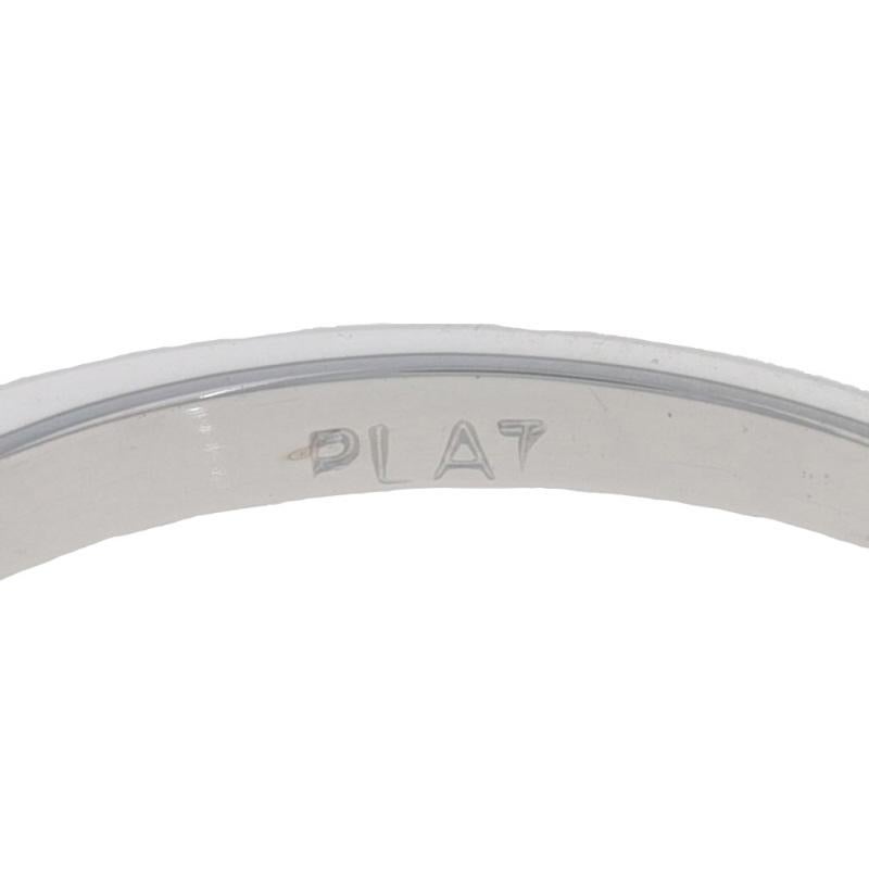 Platin-Diamant-Ehering - Runder Brillant .12ctw Sechs-Stein-Ring im Angebot 2
