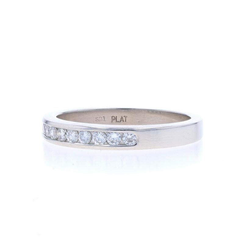 Platin Diamant Ehering - Runder Brillant .30ctw Channel Set Ring im Zustand „Hervorragend“ im Angebot in Greensboro, NC
