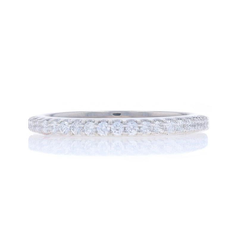 Platinum Diamond Wedding Band - Round Brilliant .50ctw Ring In Excellent Condition For Sale In Greensboro, NC