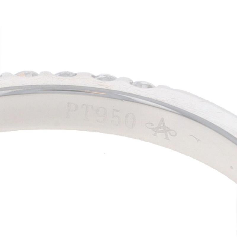 Platinum Diamond Wedding Band - Round Brilliant .50ctw Ring For Sale 1